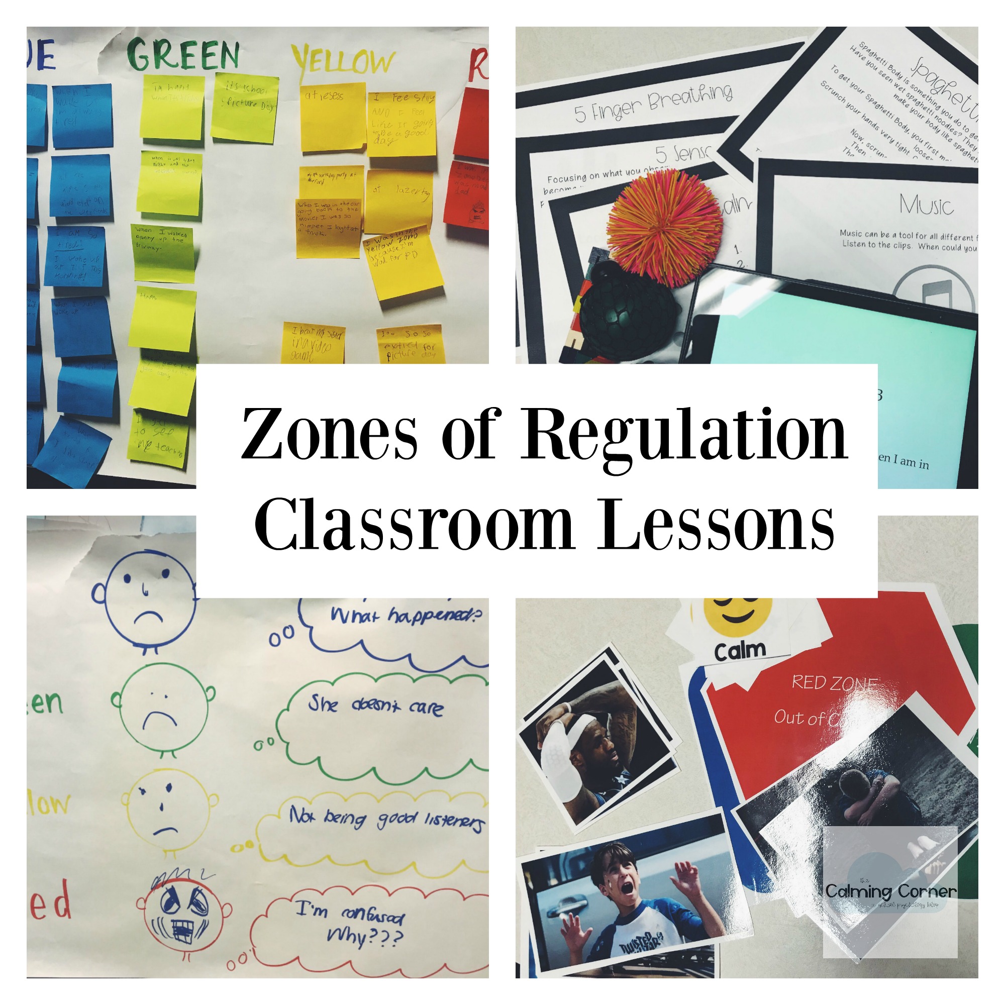 Zones of Regulation as a class lesson (unit) | The Calming Corner